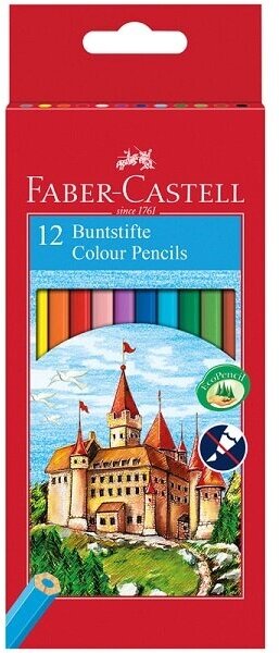 Карандаши цветные 12 шт. Faber Castell ECO замок 120112