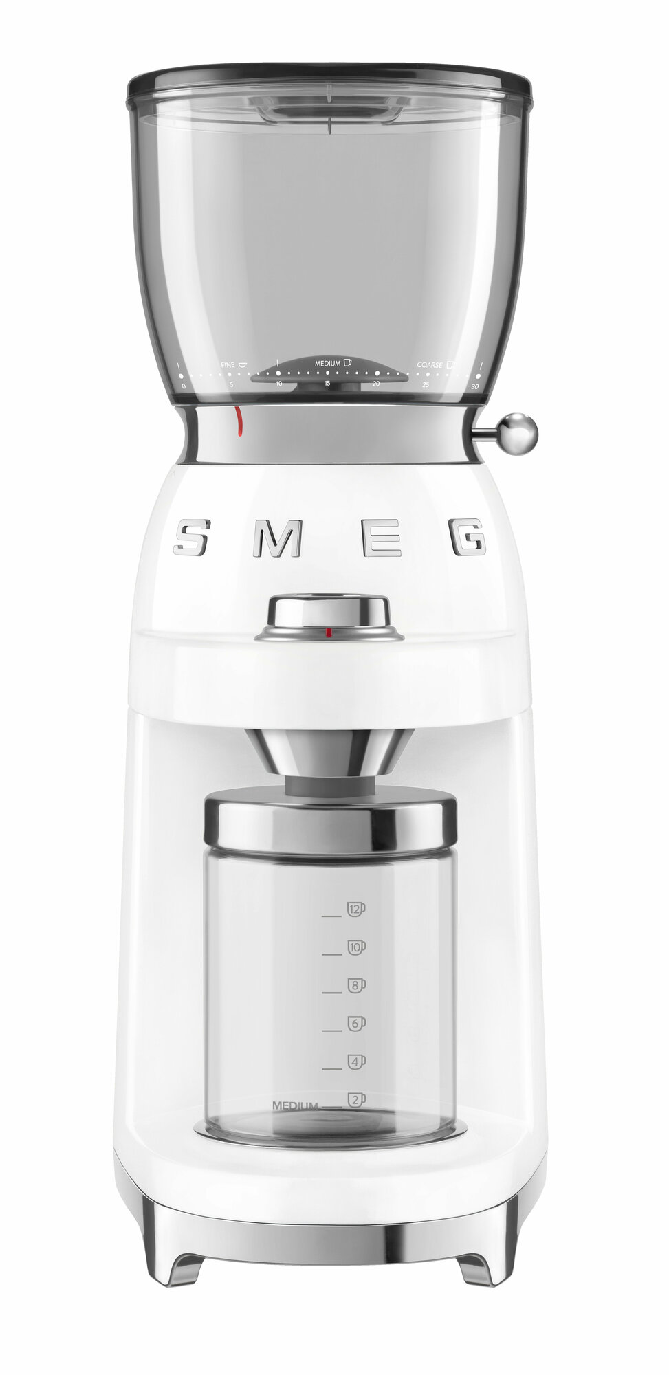 Кофемолка Стиль 50-х, Белый Smeg CGF01WHEU