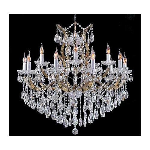 LVK 82015/L12+6 CR+Rose gold люстра D100H150 18хЕ14х40Вт