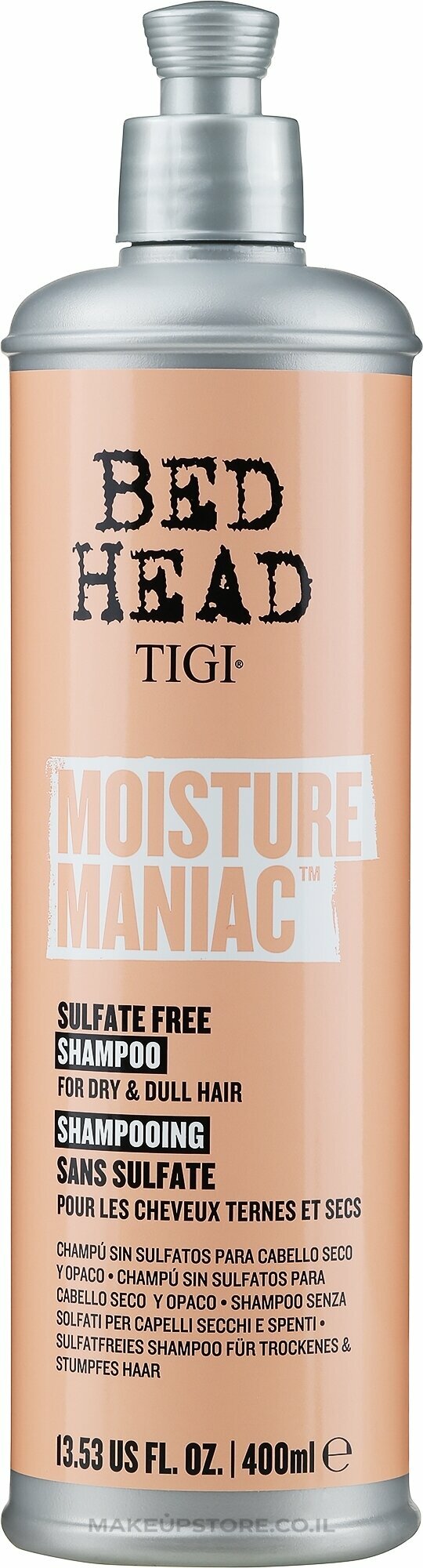 TIGI Bed Head Moisture Maniac Shampoo - Бессульфатный шампунь для увлажнения 400 мл