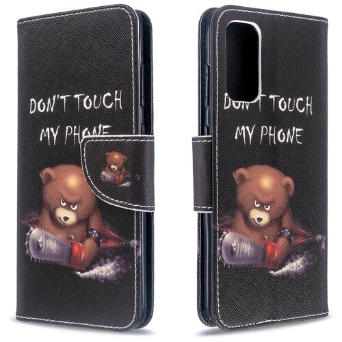 фото Чехол-книжка mypads для samsung galaxy a31 sm-a315 (2020) с трансформацией в мульти-подставку с рисунком на тему не трогай меня