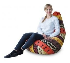 MyPuff кресло-мешок Груша, размер XХХL-Стандарт, мебельный хлопок, Африка
