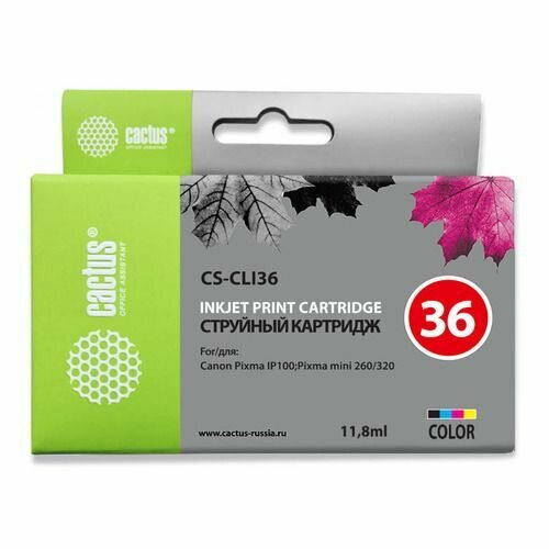 Картридж Cactus CS-CLI36, CLI-36, многоцветный / CS-CLI36