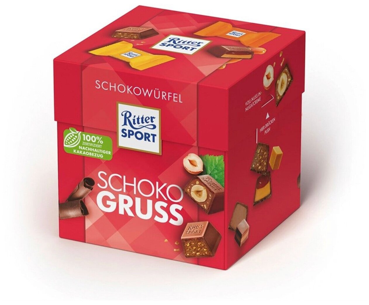 Набор мини-шоколадок Риттер Спорт Шоко Бокс Микс / Ritter Sport Chocolate Box Mix 176 гр (Германия) - фотография № 1