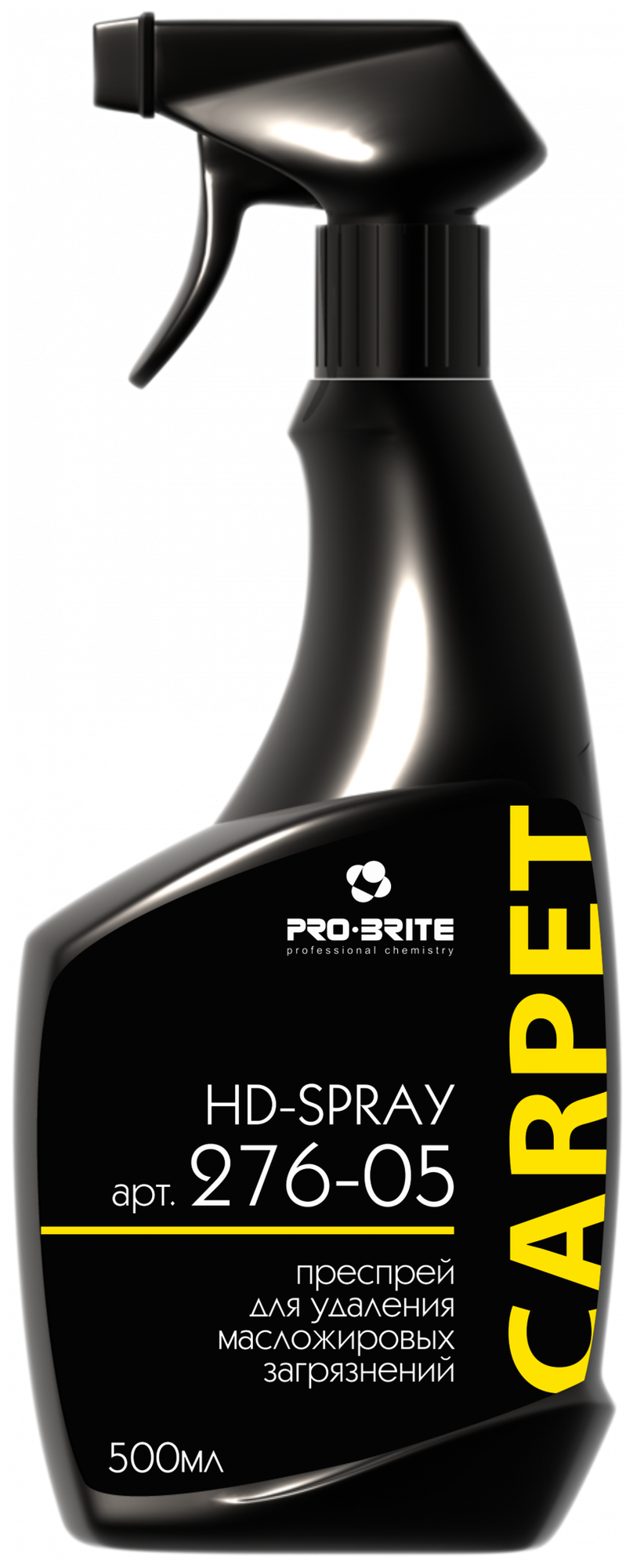 276-05 PRO-BRITE HD-SPRAY Преспрей для удаления жировых загрязнений. Для сухой и влажной чистки синтетического текстиля. PH 6.5/ 0.5л - фотография № 1