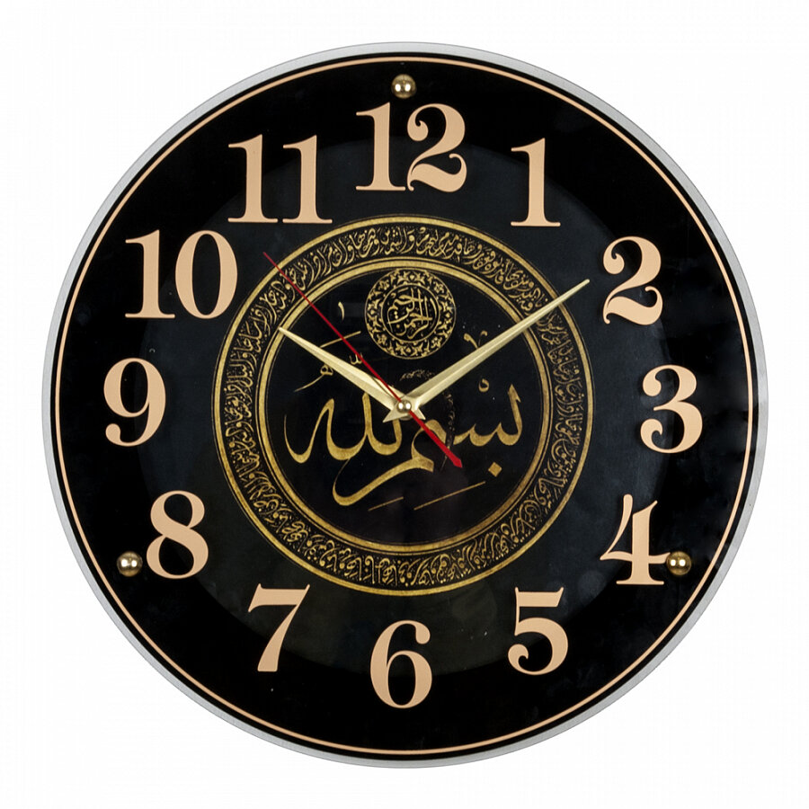 Часы настенные Рубин круглые 39 см корпус черный 
