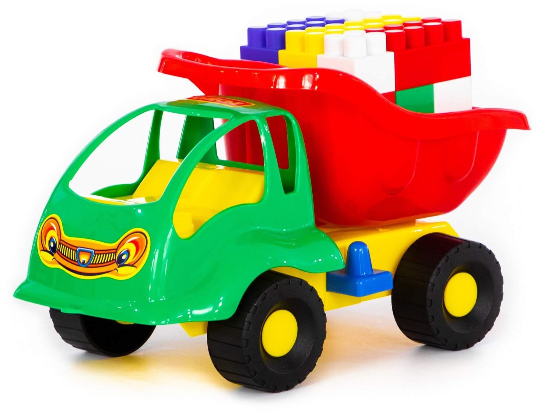 Набор №53: "Муравей", автомобиль-самосвал + конструктор "Строитель" (18 элементов)