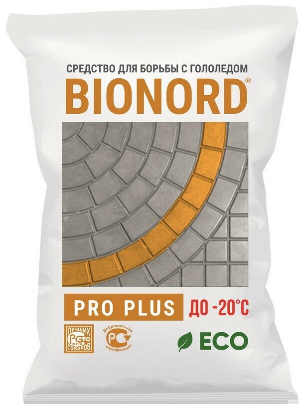 Реагент противогололедный Bionord Pro Plus до -20С 23кг - фотография № 1