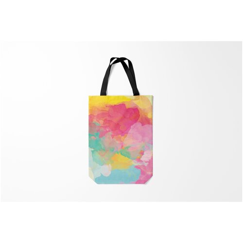 фото Сумка-шоппер / 31х42 см / тренды / абстракция радужная акварель burnettie