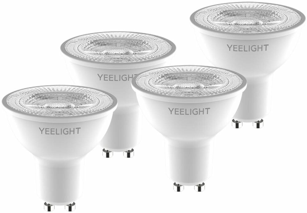 YEELIGHT Умная лампочка GU10 Smart bulb W1Dimmable - упаковка 4 шт. YGYC0120005WTEU