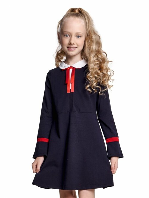 Школьное платье Mini Maxi, размер 122, синий
