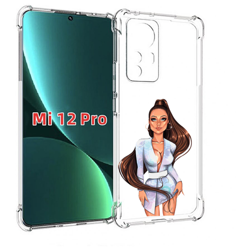Чехол MyPads девушка-с-очень-длинными-волосами женский для Xiaomi 12S Pro задняя-панель-накладка-бампер