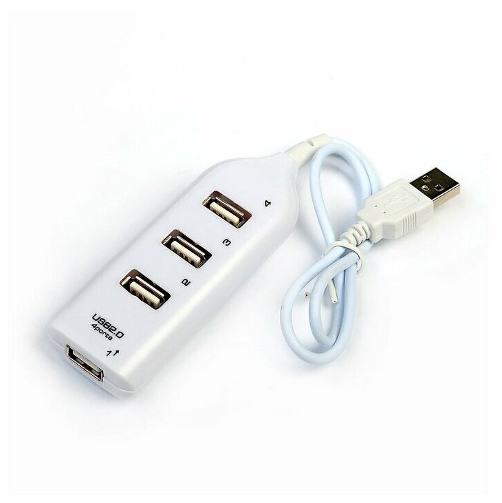 USB - Хаб 4 ports Usb 20 1 m Белый