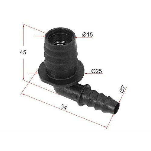 SAT ST-M11460 Соединитель трубок омывателя L-type (1 шт