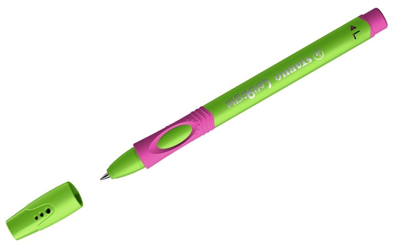 Ручка шариковая Stabilo LeftRight для левшей (0.4мм, синий цвет чернил, корпус зеленый/малиновый) (6318/7-10-41)