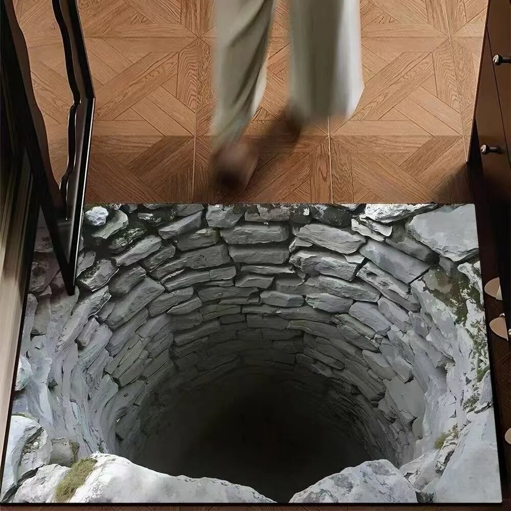 Ковер 50x80 см с 3D-эффектом колодца, материал волокно, Китай, артикул 4859463387