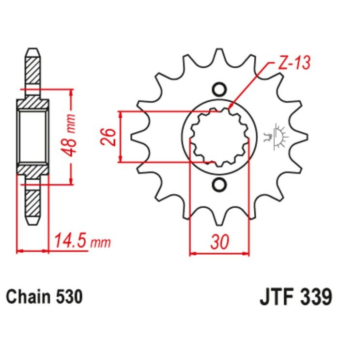 Звезда Мотоциклетная Jt Jtf339.18 JT Sprockets арт. JTF33918