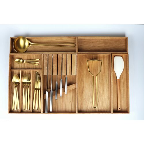 Деревянный лоток для столовых приборов 700х450