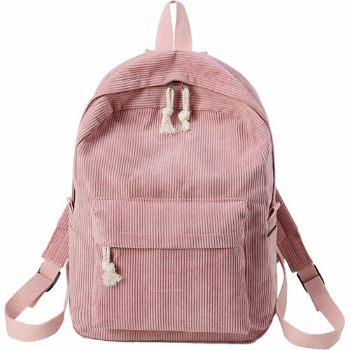 Женский рюкзак на каждый день из вельвета, цвет розовый