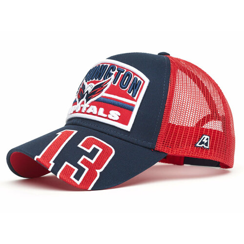 фото Бейсболка atributika & club, размер 55-58, красный, синий