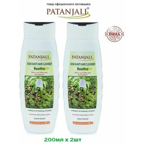 Патанджали ритха Шампунь против жирности волос, укрепляет корни,200+200мл