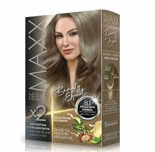 фото Краска для волос махх DELUXE тон 8.1 Пепельный светло-русый (Макс Делюкс) 261 мл