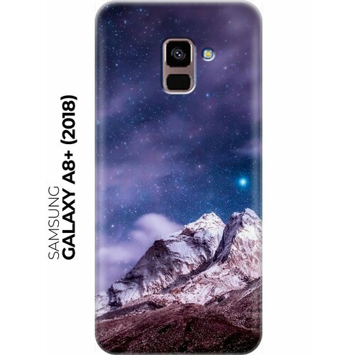 силиконовый чехол лунное небо на samsung galaxy a8 2018 самсунг а8 2018 RE: PA Накладка Transparent для Samsung Galaxy A8+ (2018) с принтом Горы и звездное небо