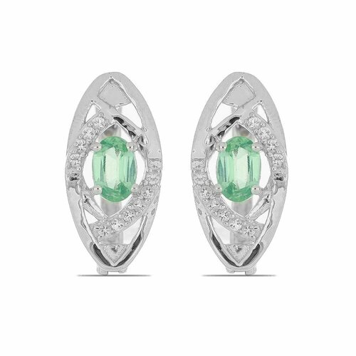 Серьги серебро, 925 проба, кианит, топаз, серебряный