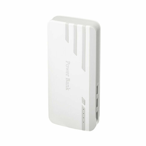 Внешний аккумулятор LuazON PB-25 10000 мАч 3 USB 1 А индикатор фонарик серо-белый 210200₽