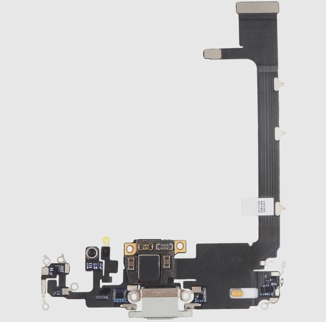 Шлейф для Apple iPhone 11 Pro Max с комп. / разъем зарядки / микрофон (белый)