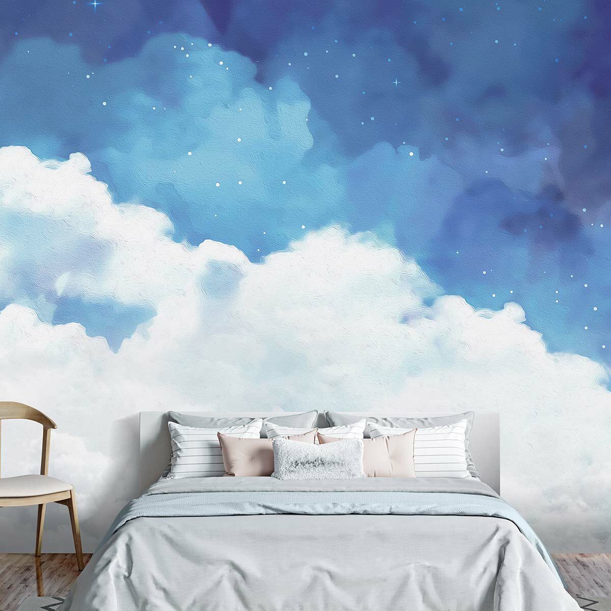 Фотообои флизелиновые с виниловым покрытием VEROL "Облака", 300х283 см, моющиеся обои на стену, декор для дома