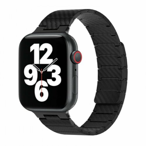 Кевларовый ремешок для часов (магнитный) WiWU Wi-WB009 Carbon Fiber для iWatch 1-8/SE 38/40/41мм, черный