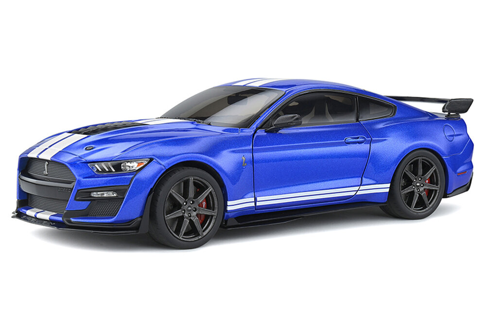 Ford mustang shelby gt 500 fast track 2020 blue metallic/white