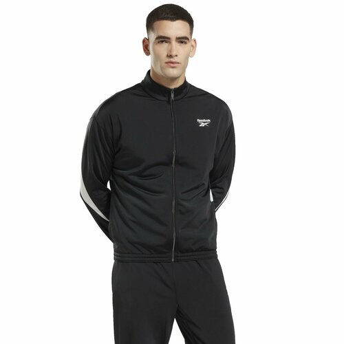 фото Олимпийка reebok identity vector knit tracktop, размер xl, , черный