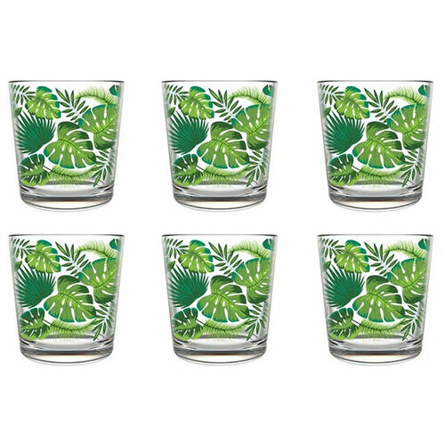 Набор стаканов тропик 6шт 250мл стекло 1981₽