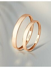 Кольцо обручальное DIALVI JEWELRY, красное золото, 585 проба