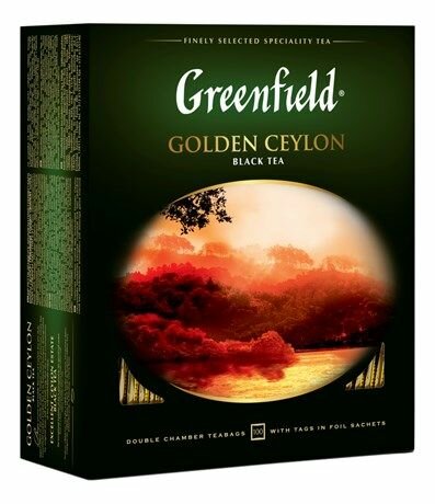 Greenfield Чай в пакетиках Golden Ceylon черный, 100 шт х 2 г