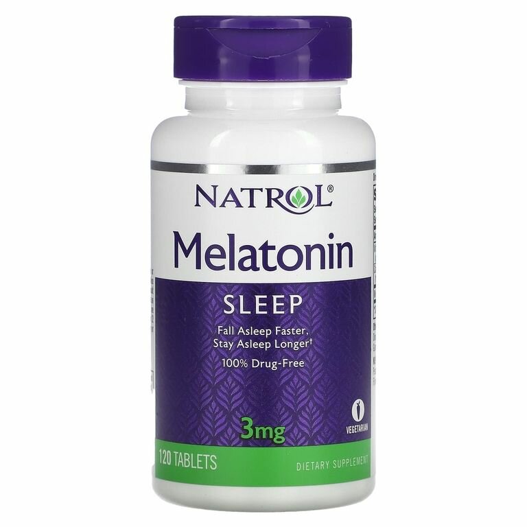 Natrol, Melatonin Sleep, Mелатонин, 3 мг, 120 таблеток
