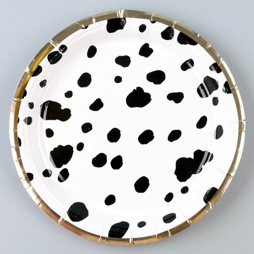 Тарелка бумажная Пятнышки набор 6 шт 500₽