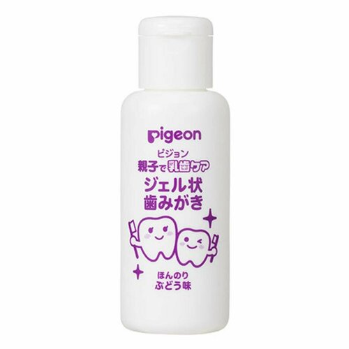 PIGEON Гель для чистки молочных зубов Baby детский с ксилитом с 6 месяцев вкус винограда бутылка 40 мл 820₽