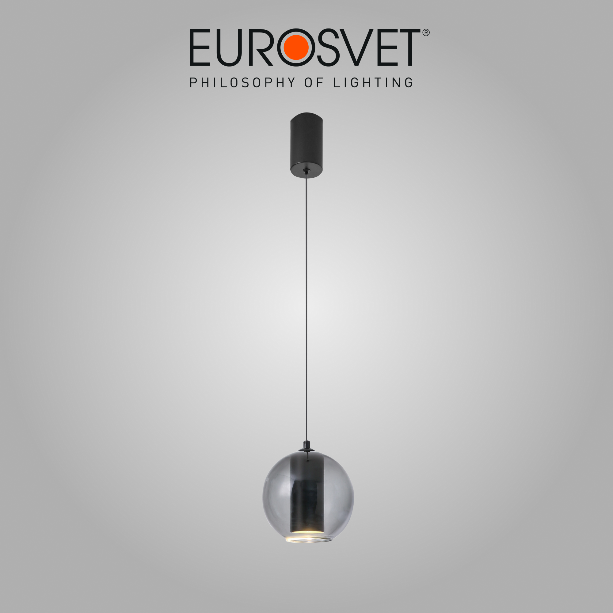 Подвесной светодиодный светильник Eurosvet Cobble 50258/1 LED, 4000 К, дымчатый, IP20