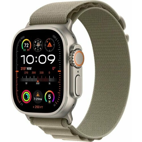 Умные часы Apple Watch Ultra 2 49 мм Titanium Case GPS Cellular Olive Alpine Loop M 9099000₽