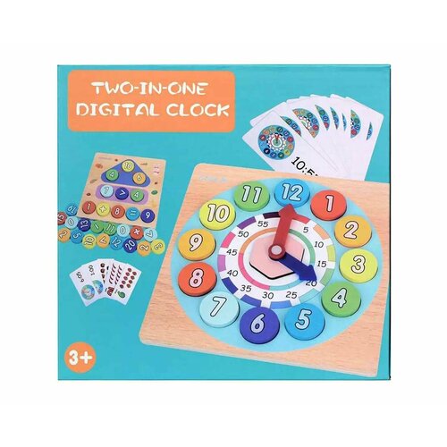 Обучающая логическая игра с карточками - Часы, деревянная, 1 шт. обучающая логическая игра с карточками часы деревянная 1 шт