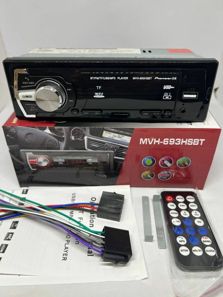 фото Магнитола с блютуз, радиатор охлаждения, 4 RCA