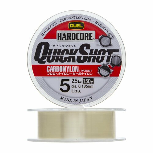 леска монофильная duel hardcore quick shot carbonylon 0 370мм 150м clear Леска монофильная Duel Hardcore Quick Shot Carbonylon 0,185мм 150м (clear)