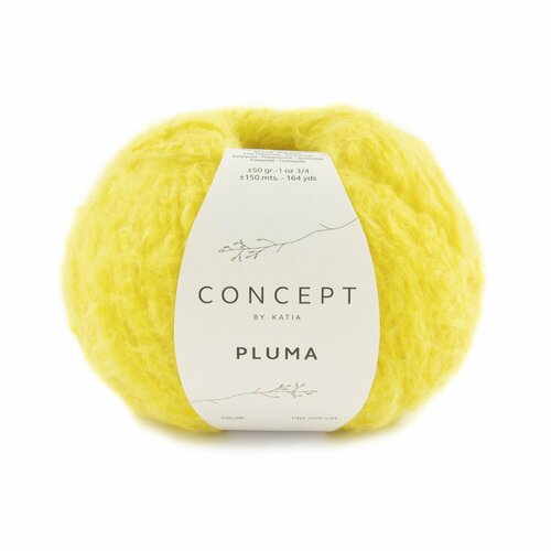 Пряжа для вязания Katia Pluma (84 Lemon yellow)