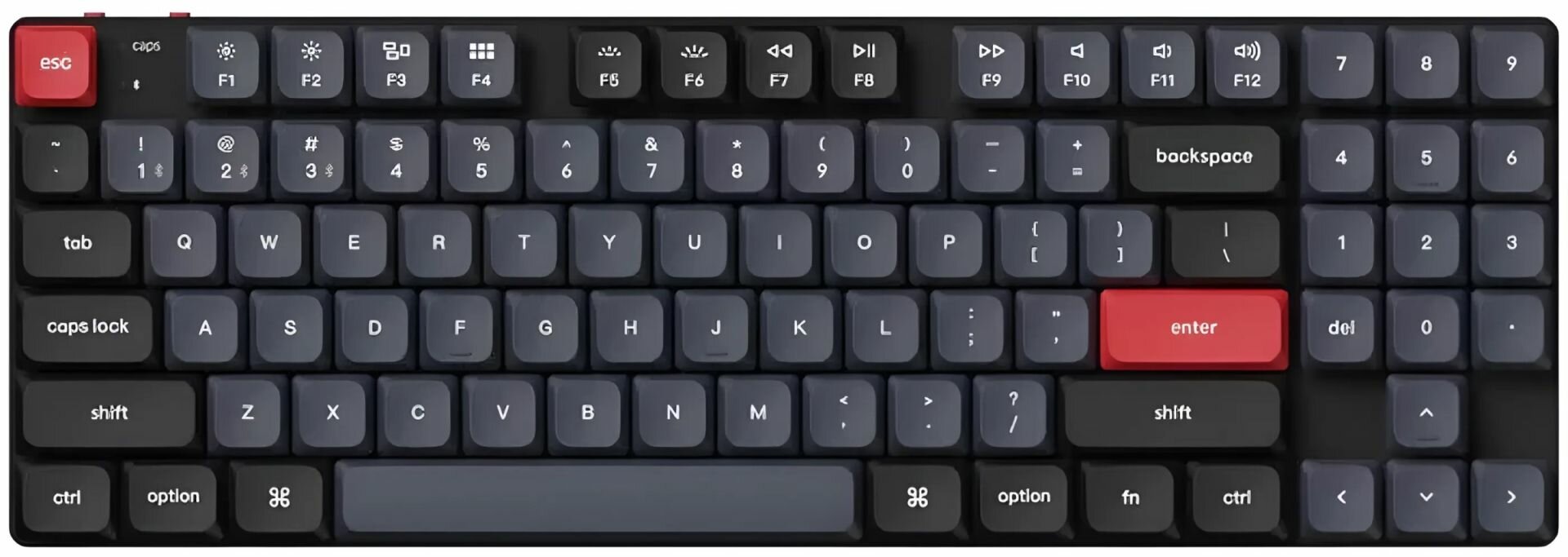 Клавиатура QMK Keychron K13 Pro, 90 клавиш, Hot-Swap, Gateron low profile Red Switch - фото №11