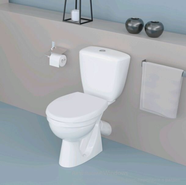 фото Унитаз-компакт фест МС косой выпуск сиденье полипропилен (Keramin)