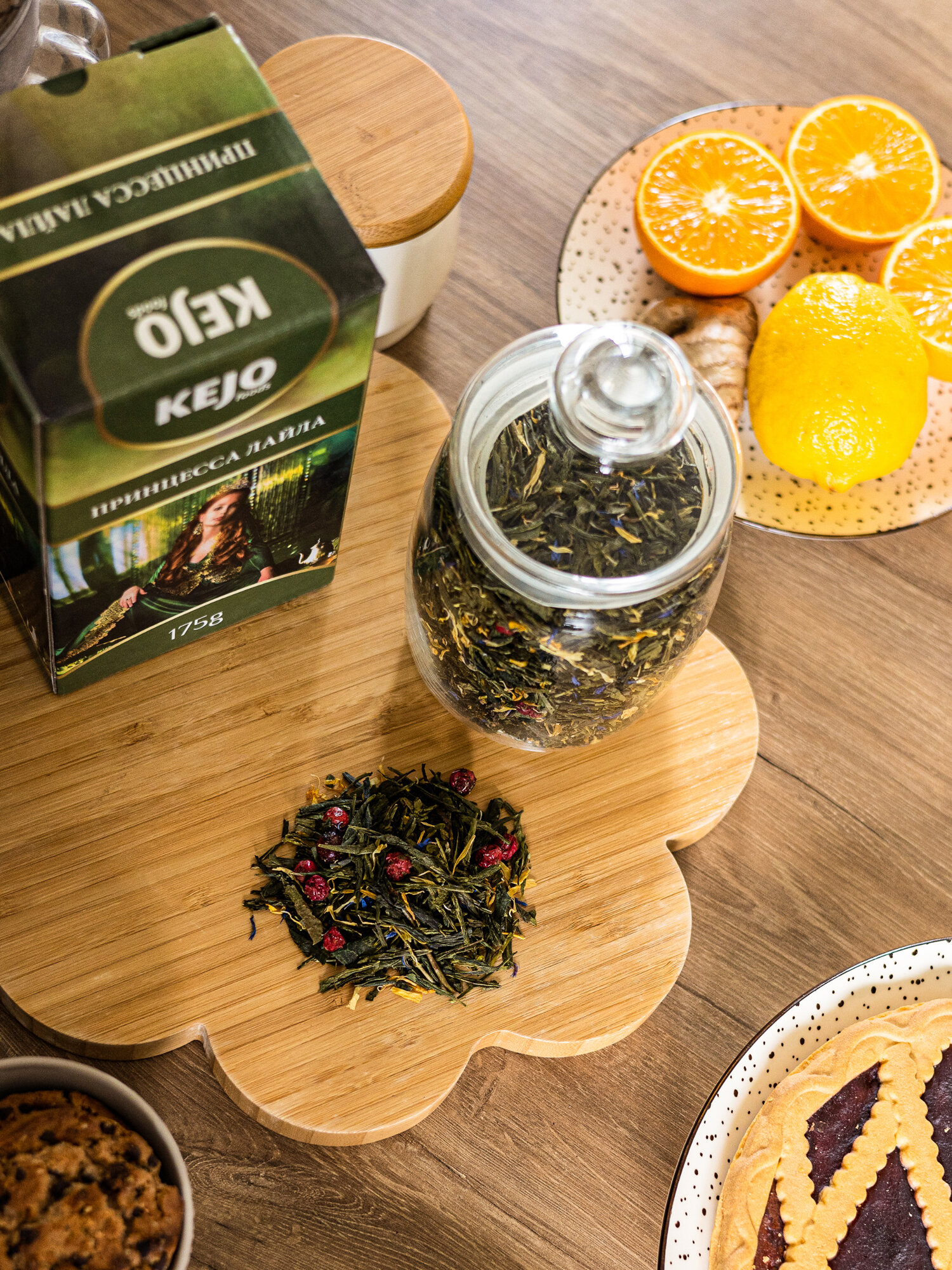 Чай зеленый "принцесса лайла" КEJOfoods 175гр в стеклянной банке Kejo foods - фото №8