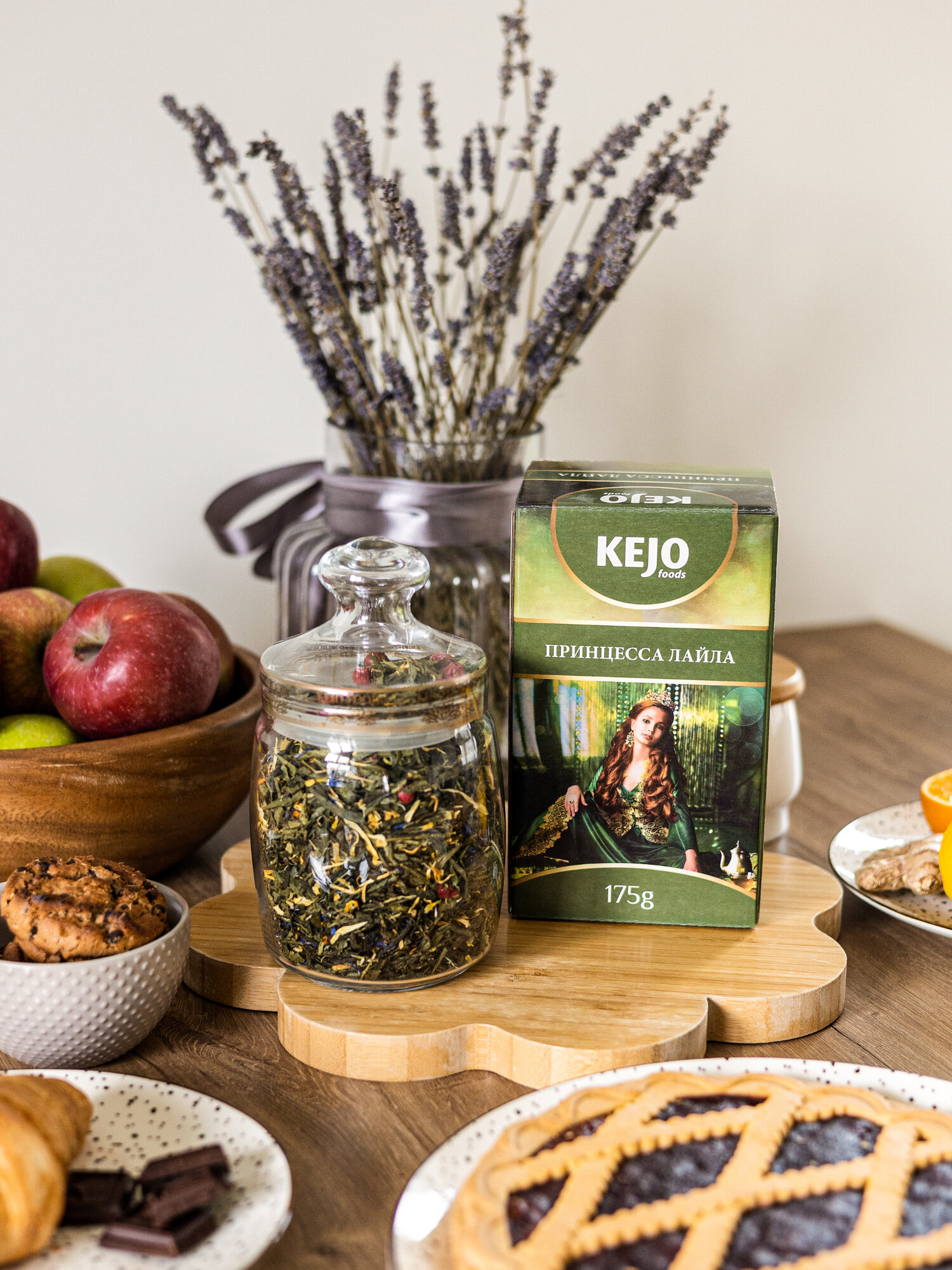 Чай зеленый "принцесса лайла" КEJOfoods 175гр в стеклянной банке Kejo foods - фото №6